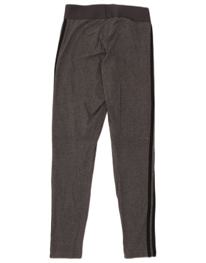 ADIDAS Dame Leggings UK 8/10 Small Grey Bomuld