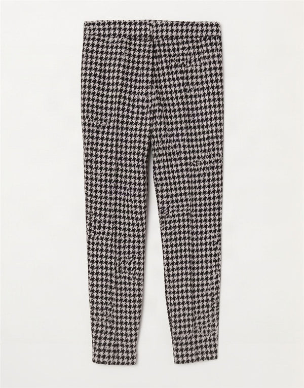 Hugo Boss Womens Slim Cropped Trousers W28 L26 Black Houndstooth
