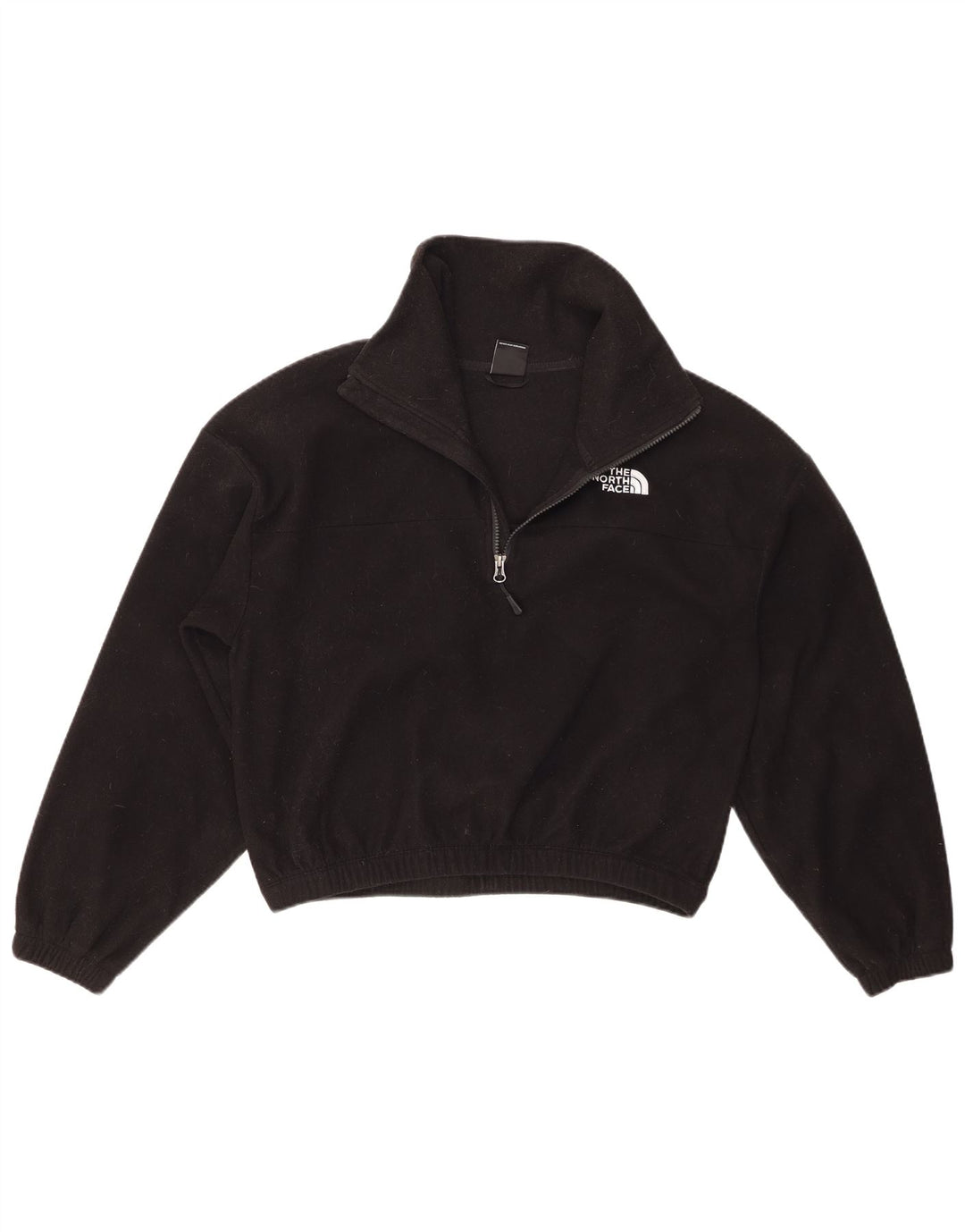 The North Face Womens Oversized Crop Fleece Jumper UK 12 Medium Black