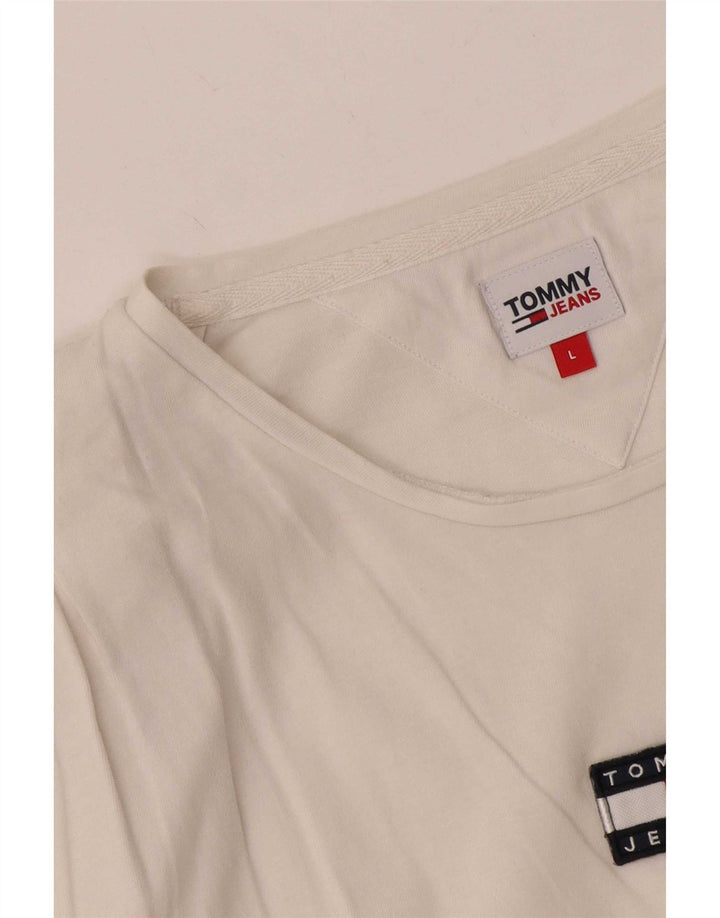 Tommy Hilfiger Dame Crop Vest Top UK 14 Large White