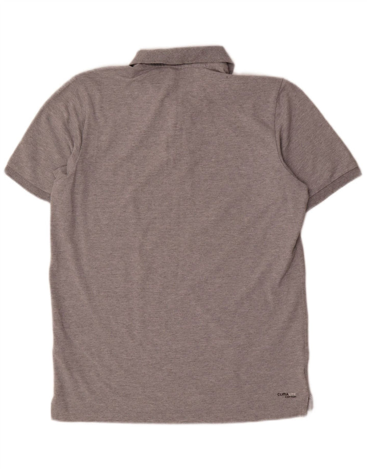 Adidas Herre Climalite Polo Shirt Stor Grå Bomuld