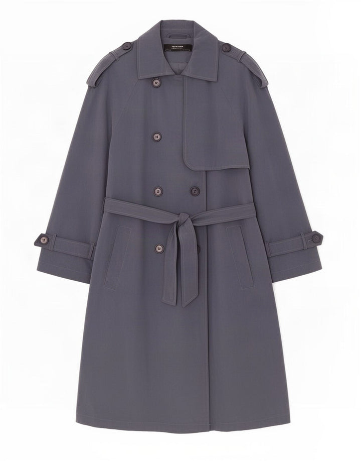 Zara 3/4-ærmet oversize trenchcoat til kvinder DK 10 lille grå