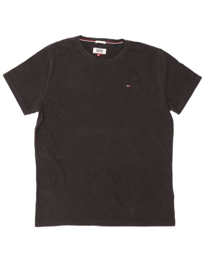 Tommy Hilfiger Herre Regular Fit T-Shirt Top Medium Sort Bomuld