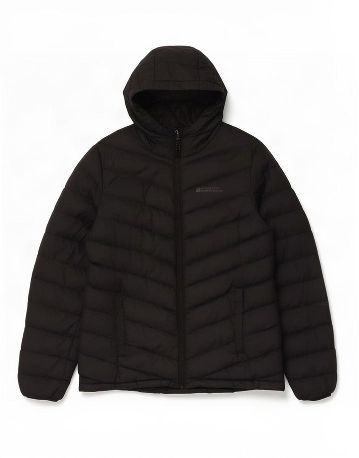 Mountain Warehouse Dame hættepolstret jakke UK 8 Lille sort polyester