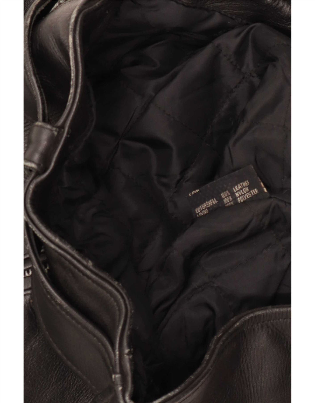 First Mens Læder Biker Jacket UK 34 XS Sort