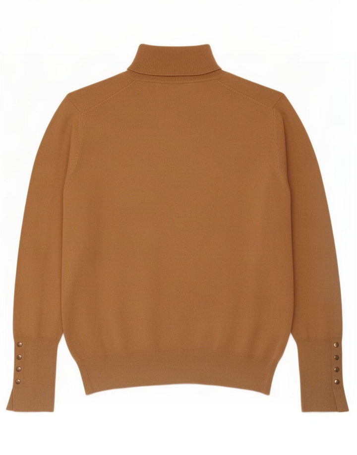 Zara Dame Rullehals Sweater UK 14 Medium Beige