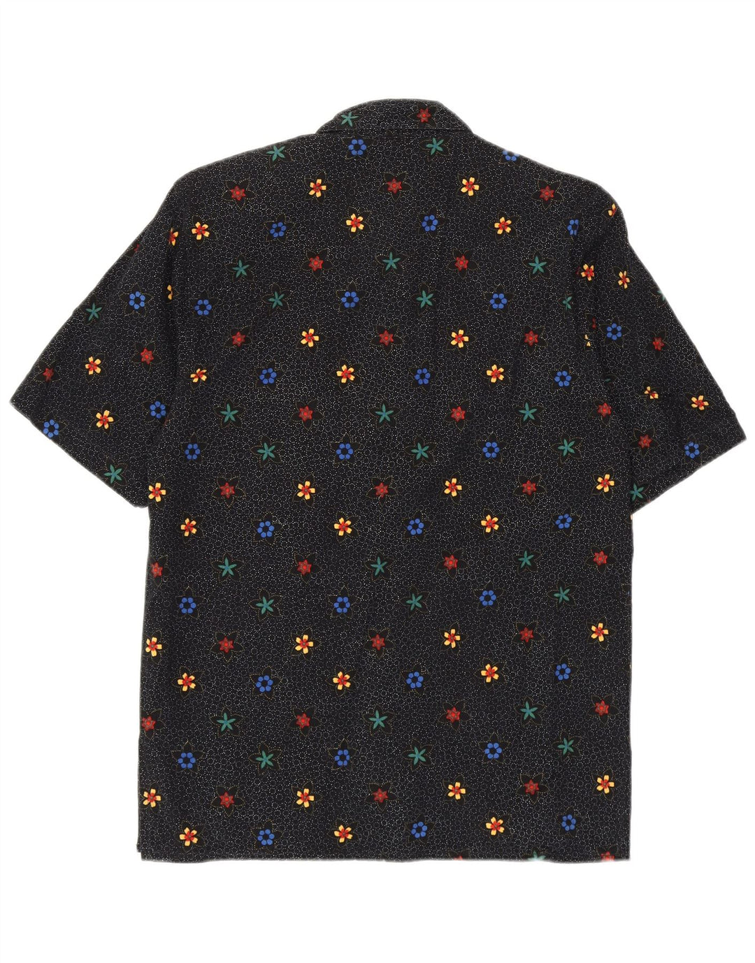 LEONARDO Womens Oversized Short Sleeve Shirt UK 10 Small Black Floral