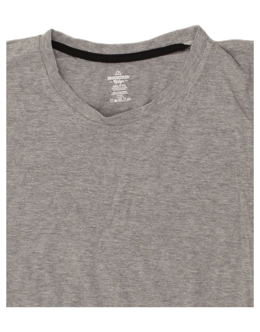 MOUNTAIN RIDGE Mens T-Shirt Top 2XL Grey Cotton Vintage Mountain Ridge and Second-Hand Mountain Ridge from Messina Hembry 