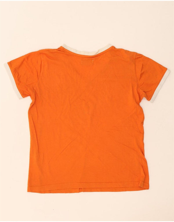 Kappa Dame T-Shirt Top UK 14 Medium Orange Bomuld