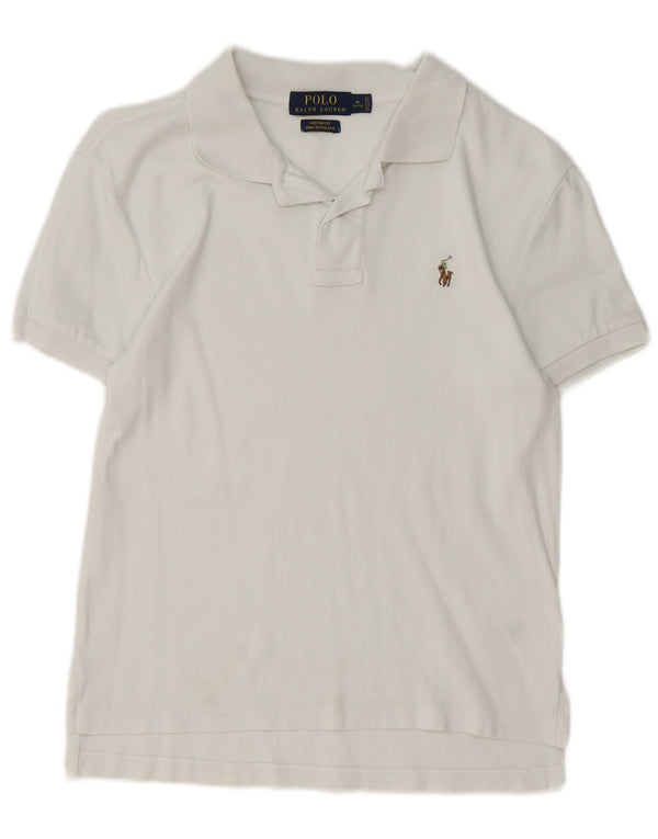 Polo Ralph Lauren Girls Custom Fit skjorte 10-11 år Medium hvid bomuld