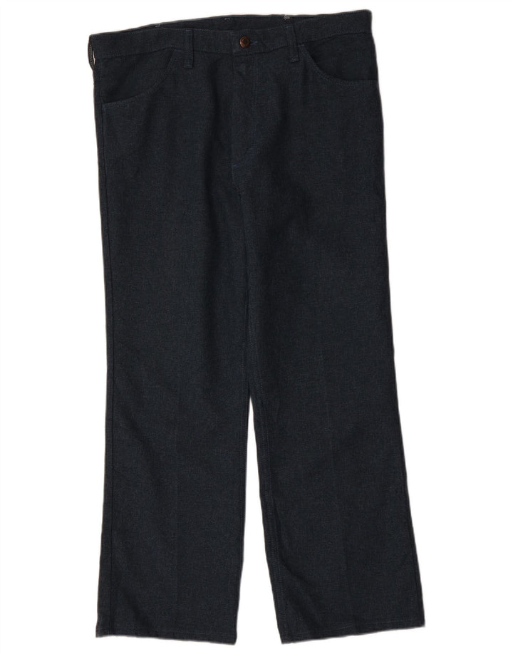 WRANGLER Straight Casual bukser til mænd W36 L29 Marineblå polyester