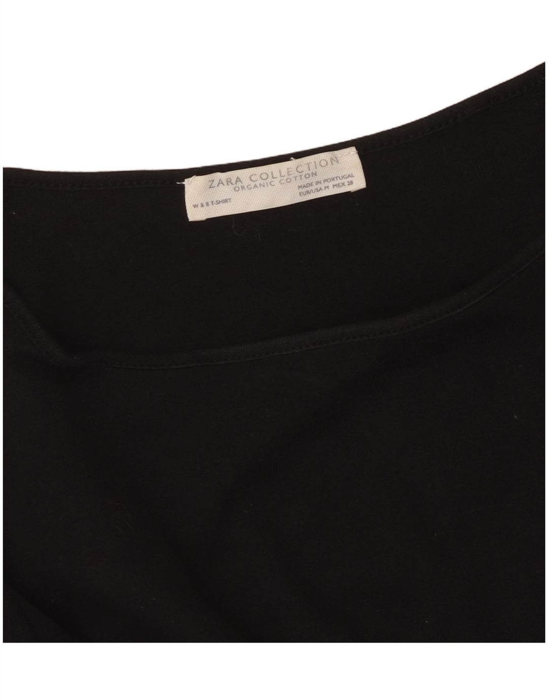 ZARA Womens Top 3/4 Sleeve UK 12 Medium Black