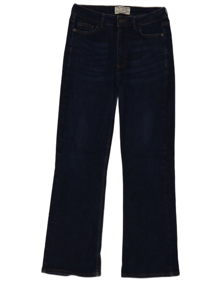 Fat Face Dame Bootcut Jeans UK 12 Medium W29 L28 Navy Blue Bomuld