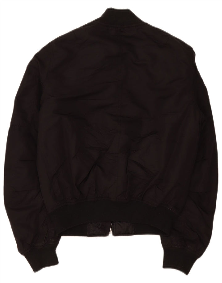 Topshop oversized bomberjakke til kvinder UK 6 XS Sort polyester