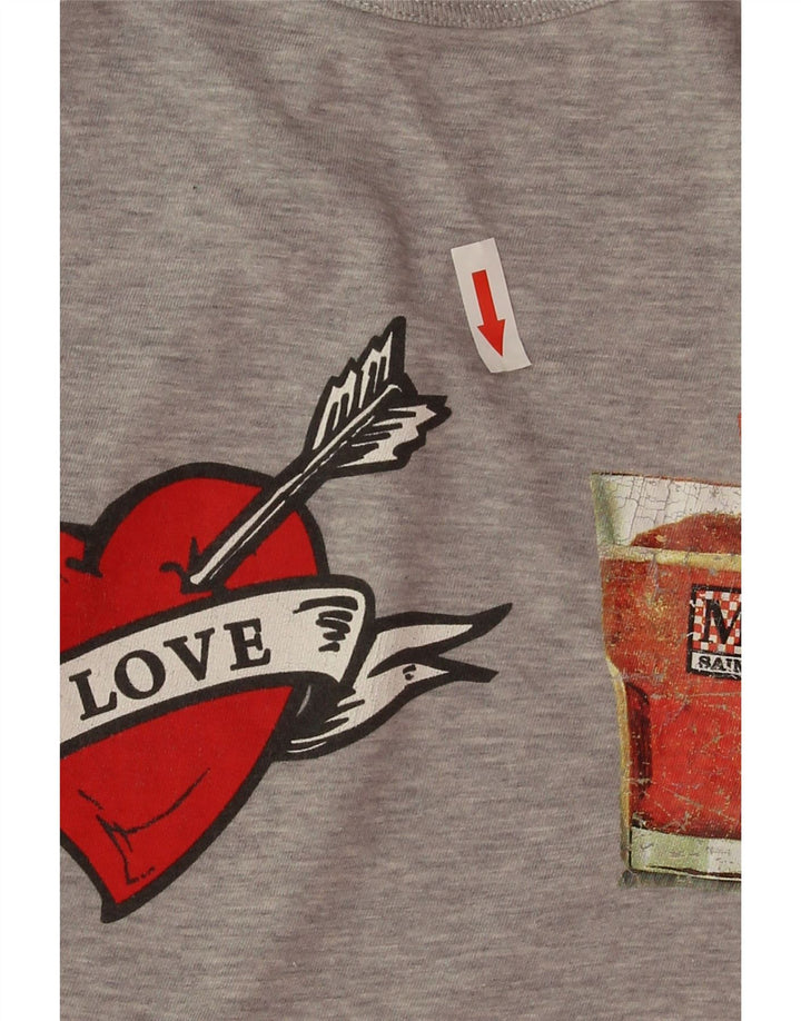 MC2 SAINT BARTH Herre grafisk T-shirt top lille grå bomuld