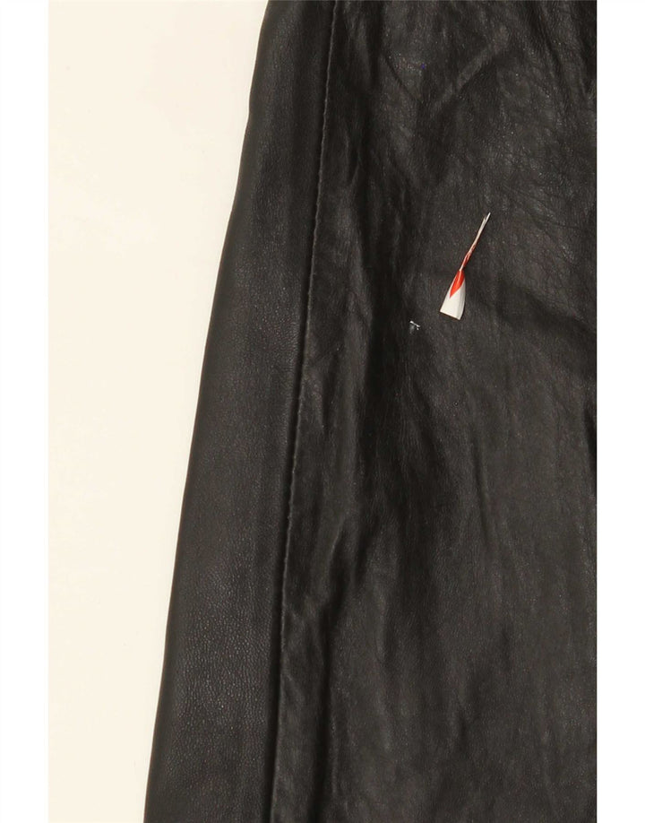 Vintage lædernederdel til kvinder W28 Medium Black