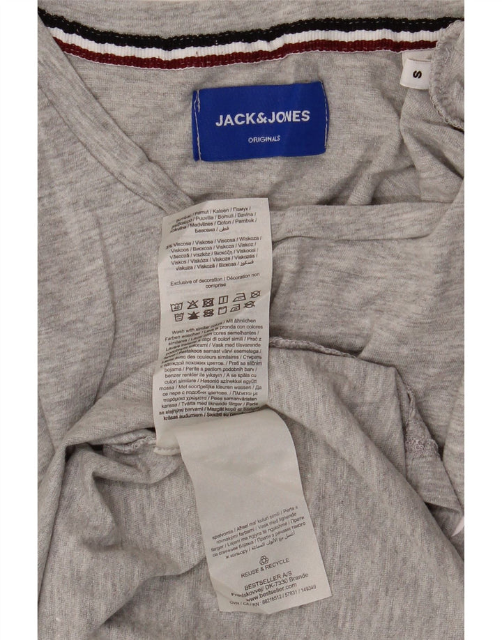 Jack & Jones Herre grafisk T-shirt top lille grå bomuld