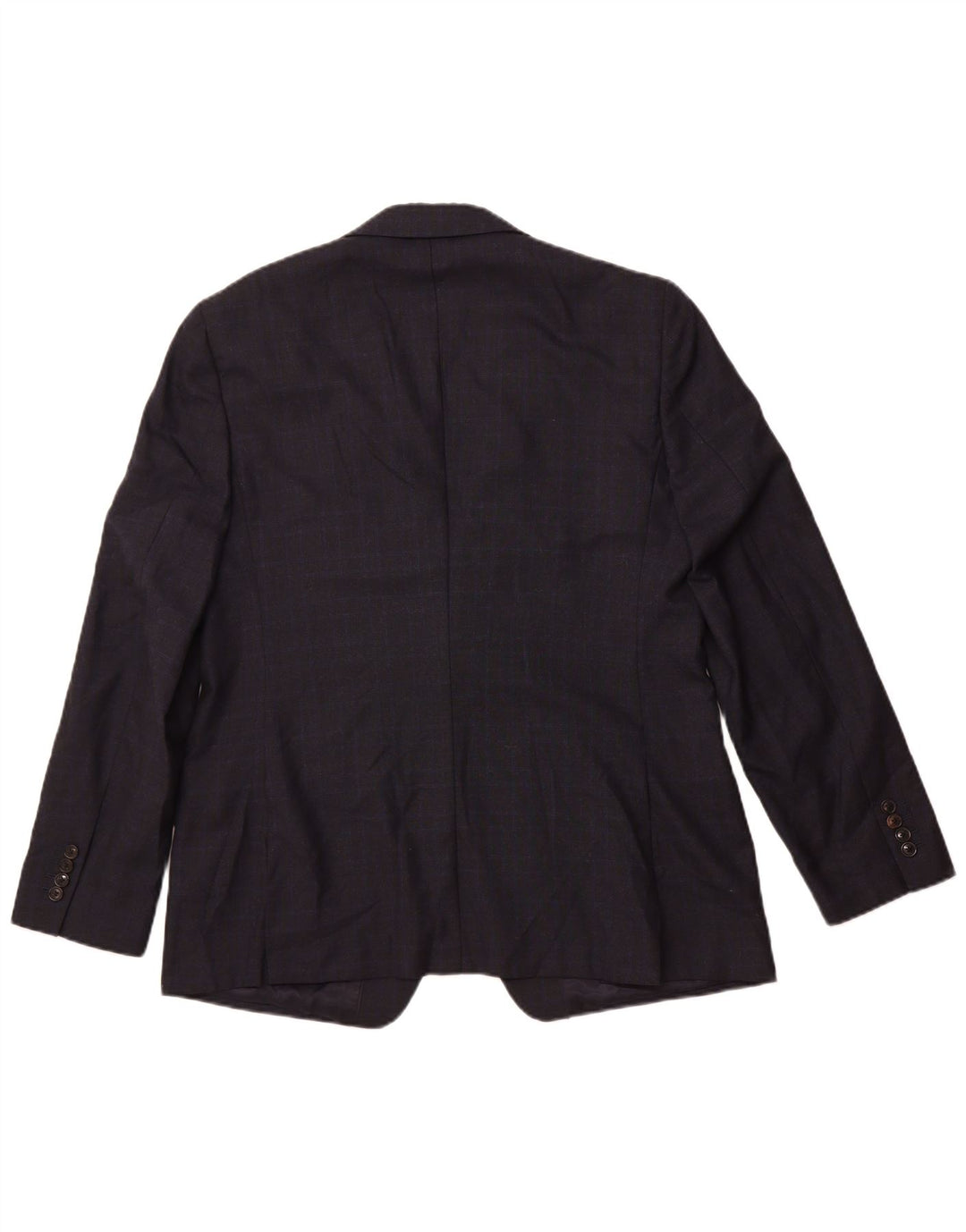 Reiss Herre 1-knap blazerjakke UK 42 XL Marineblå ternet uld