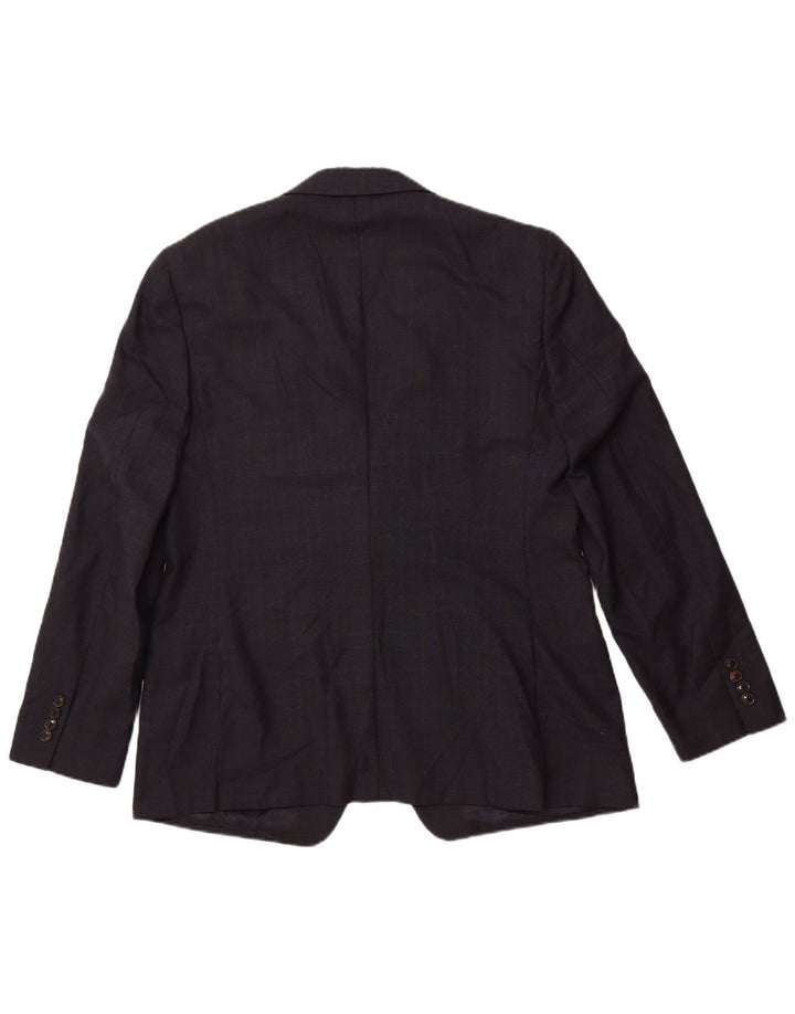 Reiss Herre 1-knap blazerjakke UK 42 XL Marineblå ternet uld