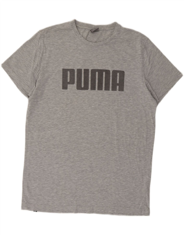 PUMA Mens Graphic T-Shirt Top Large Grey Cotton Vintage Puma and Second-Hand Puma from Messina Hembry 