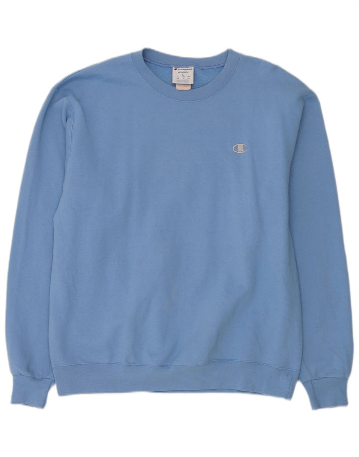 Champion Herre Sweatshirt Jumper Stor Blå Bomuld