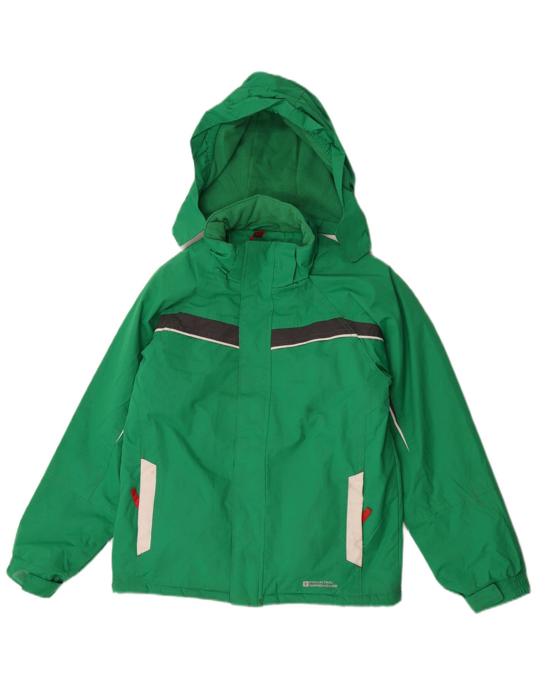 Mountain Warehouse Boys Windbreaker Jacket 11-12 år Grøn Colourblock