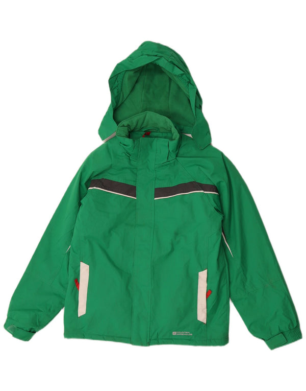 Mountain Warehouse Boys Windbreaker Jacket 11-12 år Grøn Colourblock