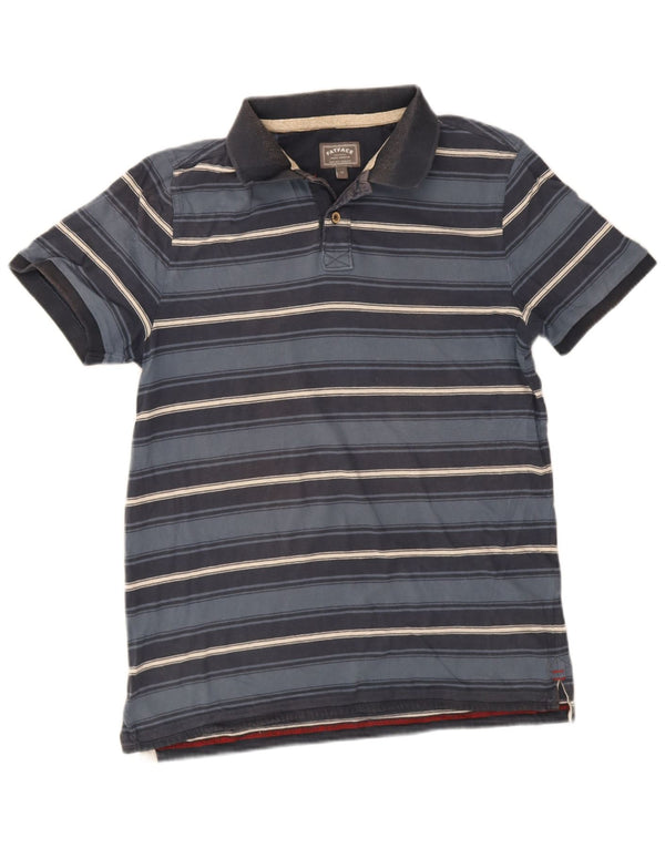 Fat Face Herre Polo Shirt Medium Marineblå Stribet Bomuld