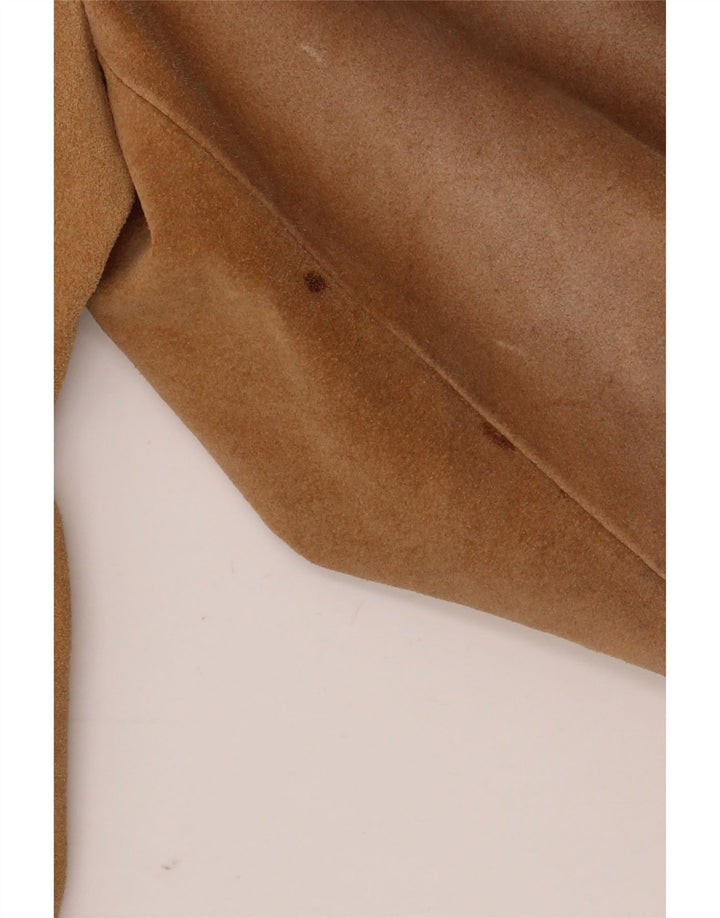 Barone Dame Ruskindsjakke UK 10 Small Beige Læder