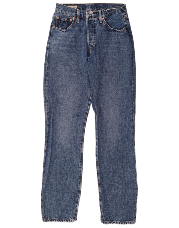 Levi's Dame 501 Straight Jeans W30 L26 Blå
