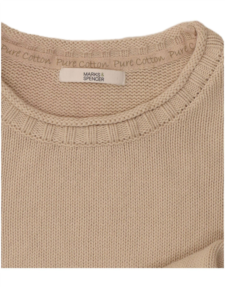 Marks & Spencer Dame sweater med rund hals DK 10 Small Beige