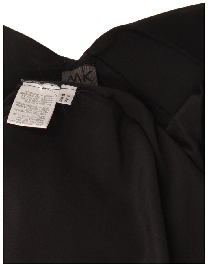 Maska Dame Ærmeløs A-Line Kjole UK 14 Medium Sort Silke