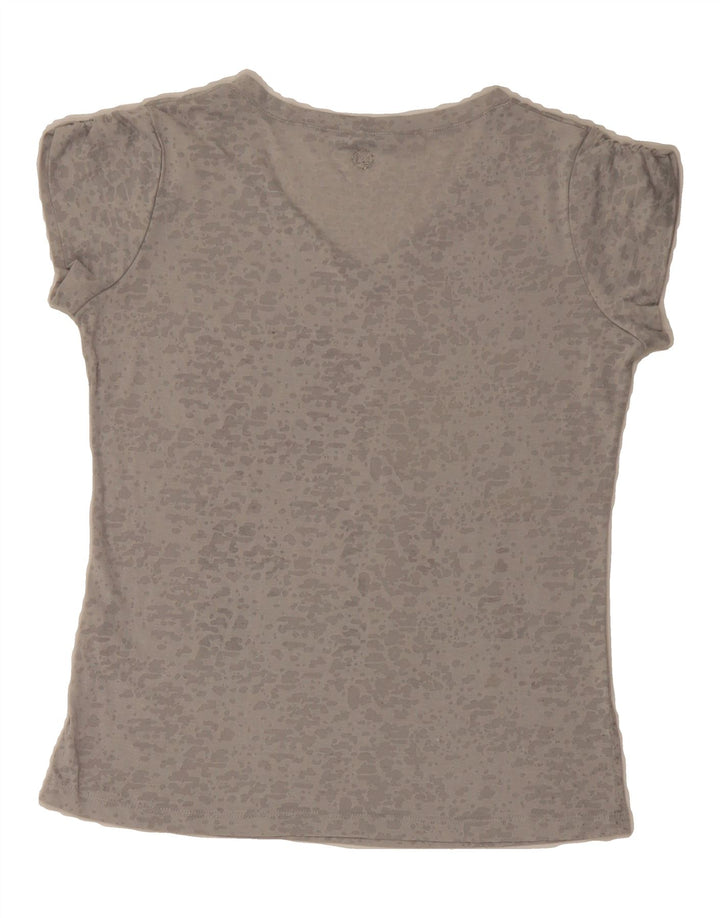 LIU JO Womens Graphic T-Shirt Top UK 12 Medium Grey Spotted Vintage Liu Jo and Second-Hand Liu Jo from Messina Hembry 