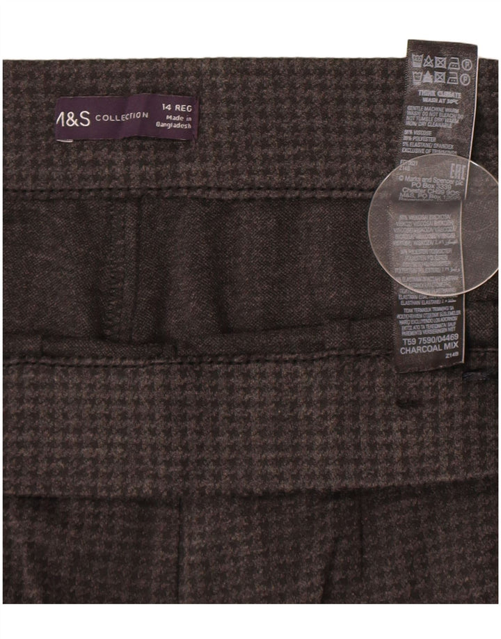 Marks & Spencer Damebukser UK 14 Large W32 L28 Grå Houndstooth