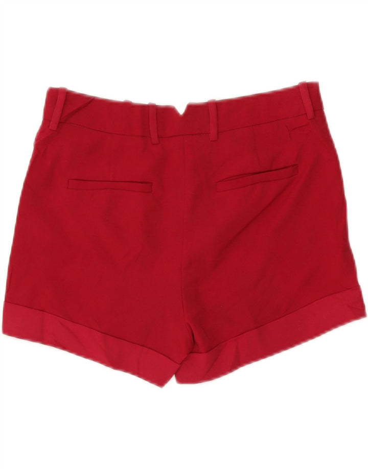 Zara Chino Shorts Små W26 Rød Polyester til kvinder