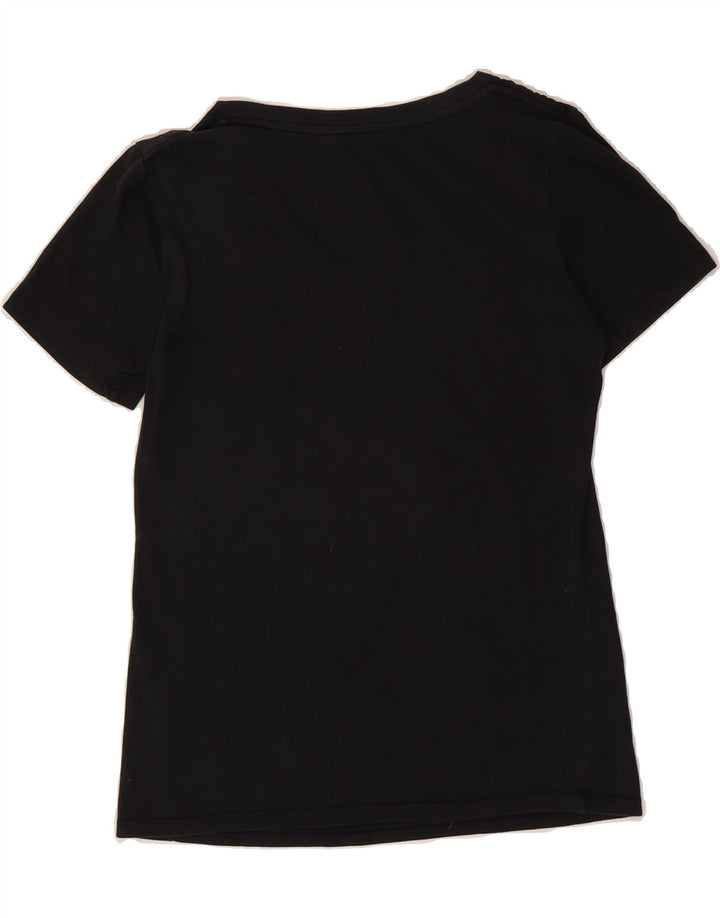 NIKE Womens Athletic Cut Graphic T-Shirt Top UK 10 Small Black Vintage Nike and Second-Hand Nike from Messina Hembry 