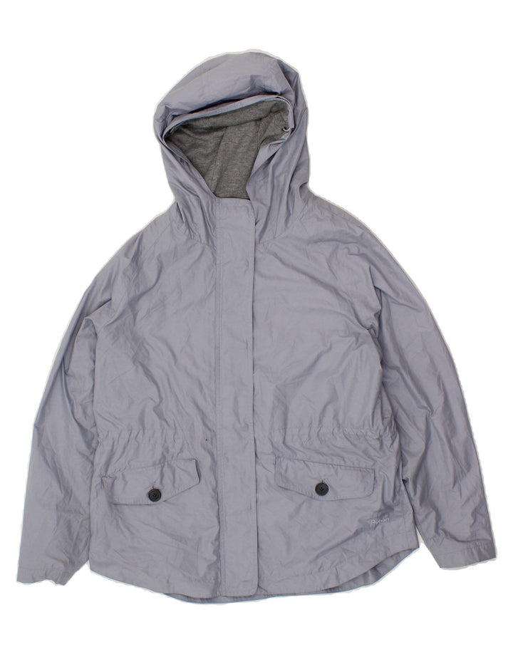 ROHAN Womens Hooded Rain Jacket UK 14 Medium Grey Polyester Vintage Rohan and Second-Hand Rohan from Messina Hembry 