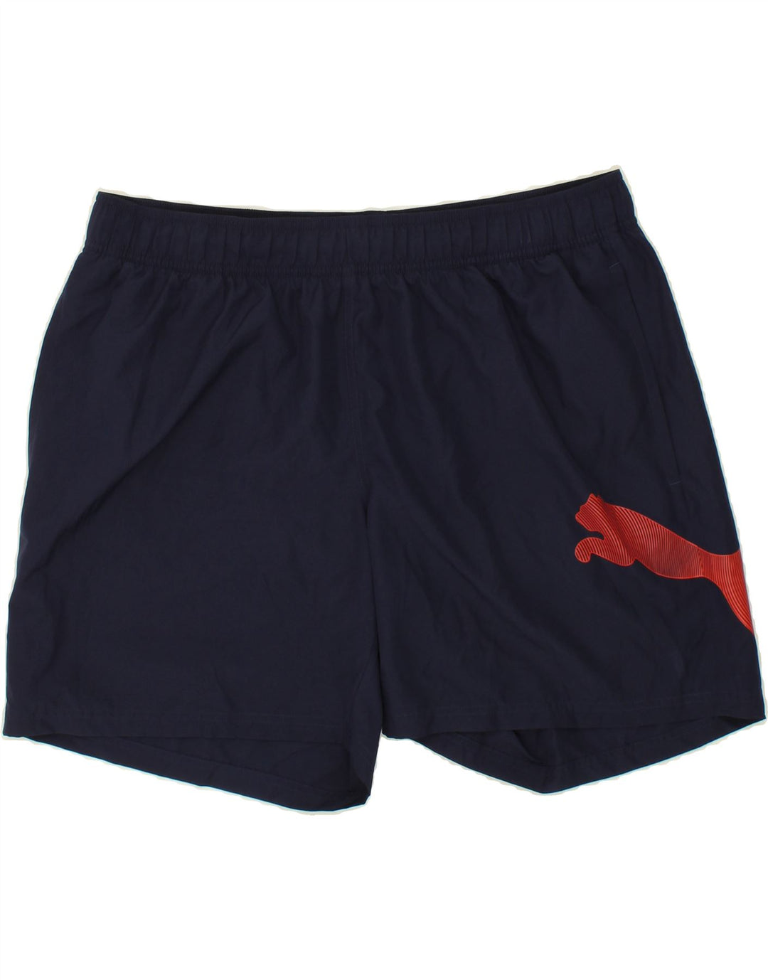 PUMA Mens Graphic Sport Shorts 2XL Navy Blue Polyester Vintage Puma and Second-Hand Puma from Messina Hembry 