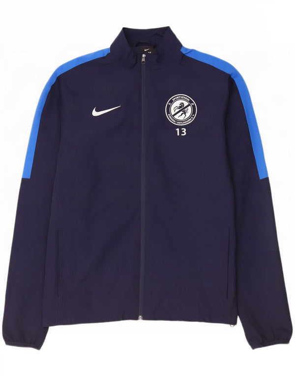 Nike Herre Dri Fit Grafisk træningsdragt Topjakke Stor marineblå farveblok
