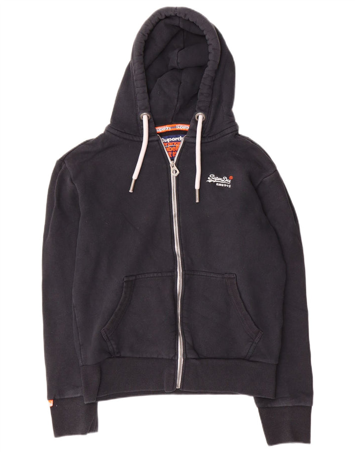 Superdry Hættetrøje med lynlås til mænd mellem marineblå bomuld