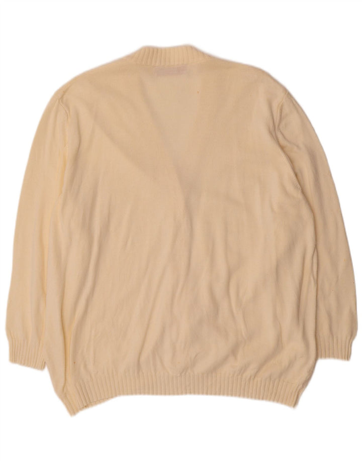 Stefanel Dame Cardigan Sweater UK 18 XL Beige