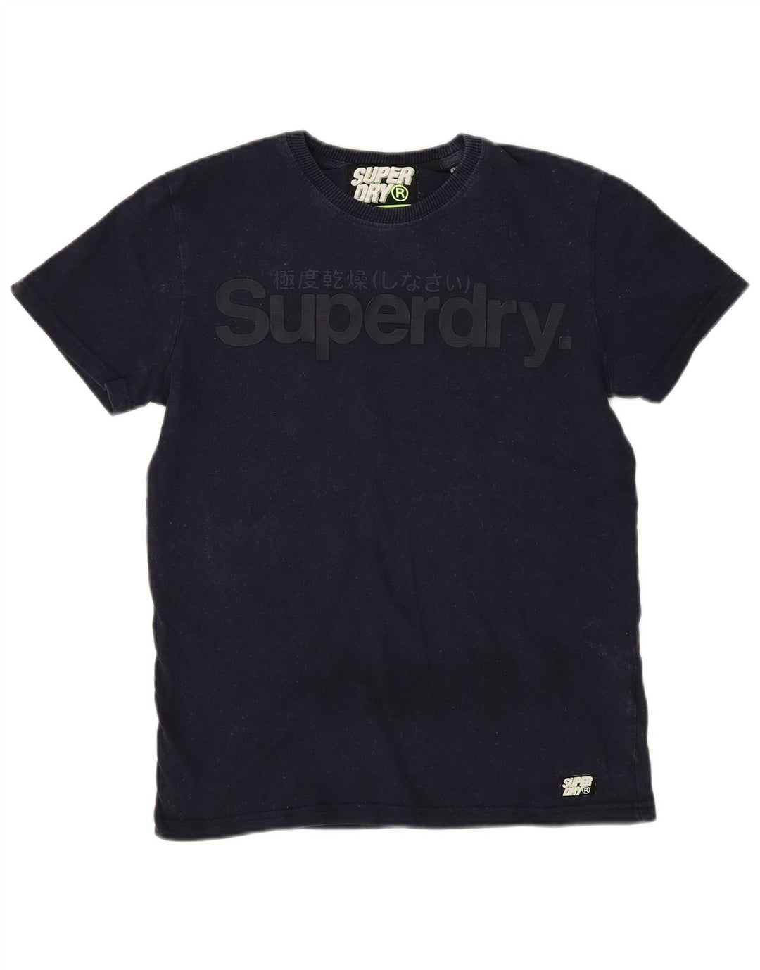 Superdry Grafisk T-shirt til mænd, medium marineblå bomuld