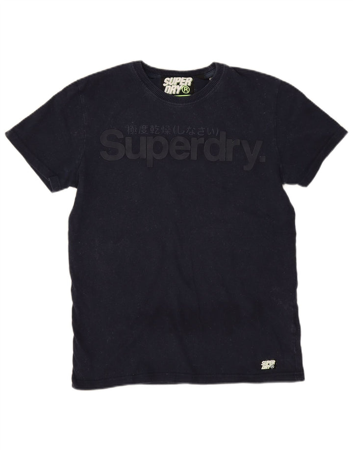 Superdry Grafisk T-shirt til mænd, medium marineblå bomuld