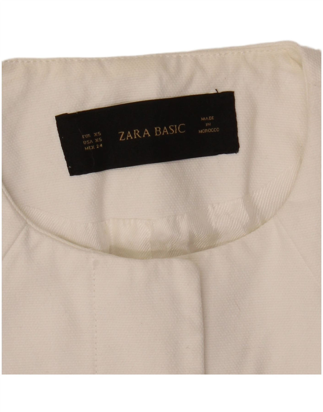 ZARA Dame Blazer Jacket UK 6 XS Hvid