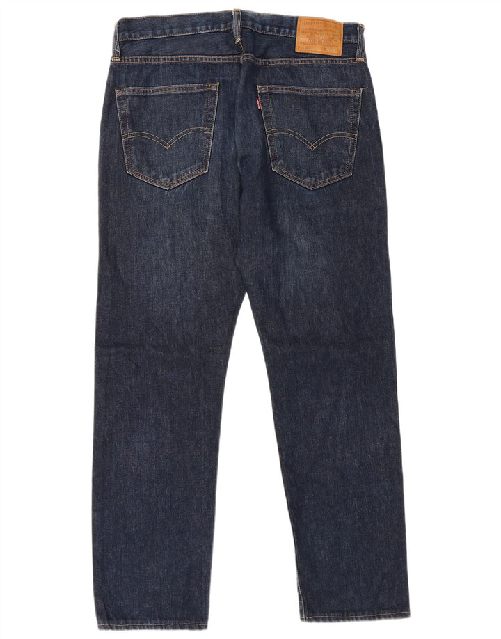 Levi's Herre 502 tilspidsede jeans W32 L32 Marineblå bomuld