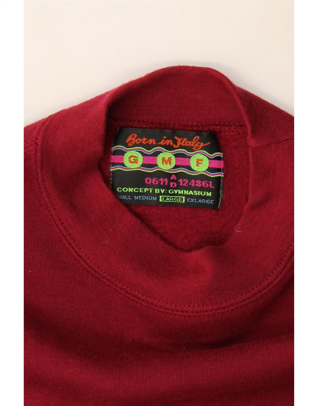 GYMNASIUM Herre grafisk sweatshirt jumper Large Burgundy