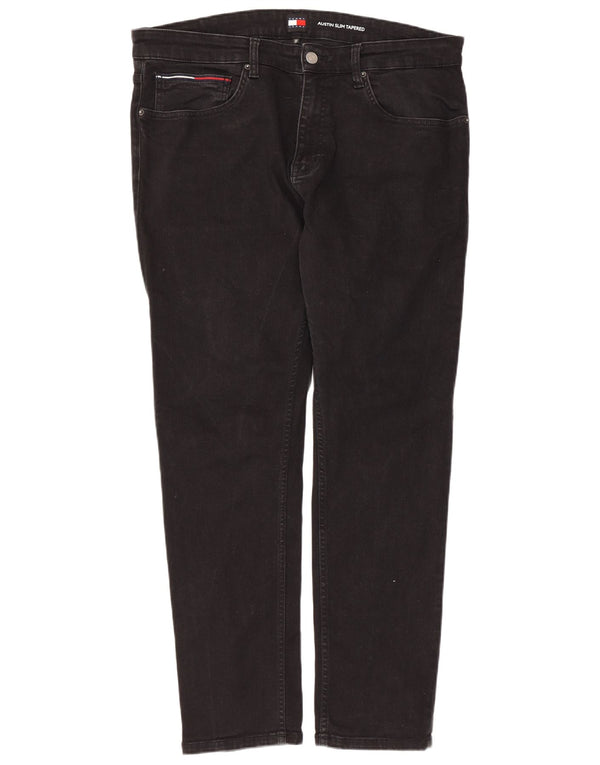 Tommy Hilfiger Herre Austin Slim Tapered Jeans W38 L32 Sort Bomuld