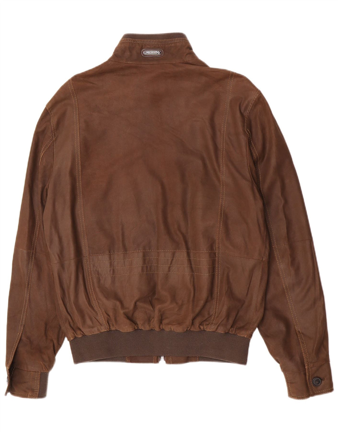 Milestone Herre Læderjakke UK 38 Medium Brun