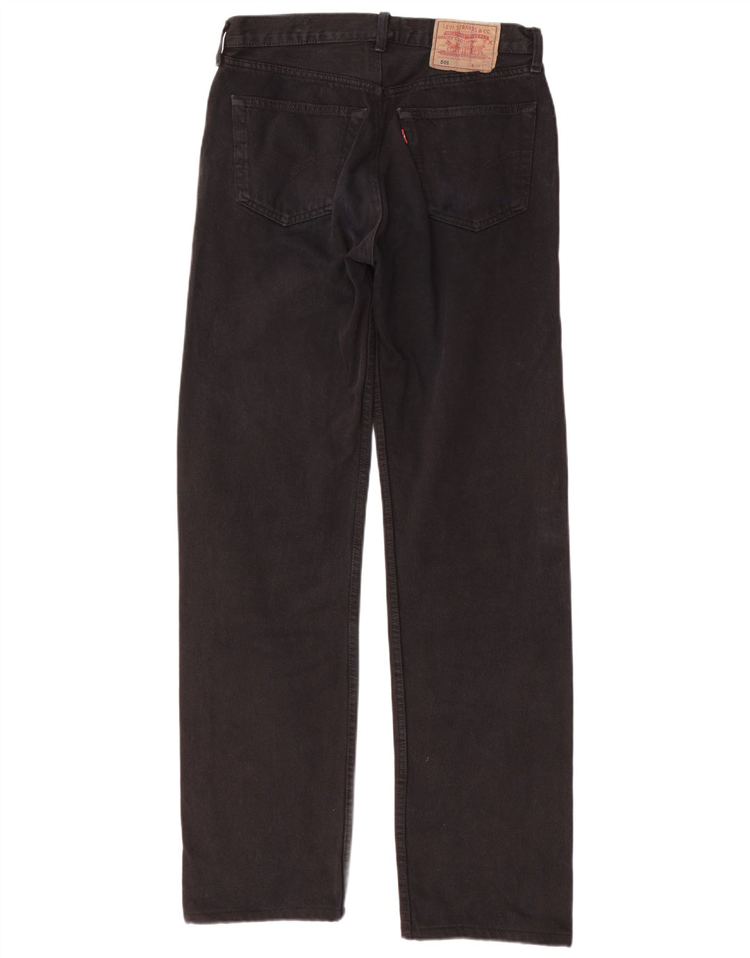 LEVI'S Herre 501 Straight Jeans W34 L36 Sort Bomuld