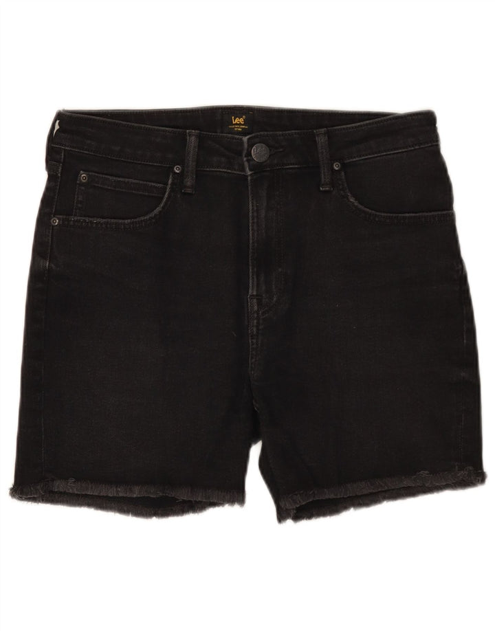 Lee Womens Boyfriend Denim Shorts W27 Small Black Bomuld